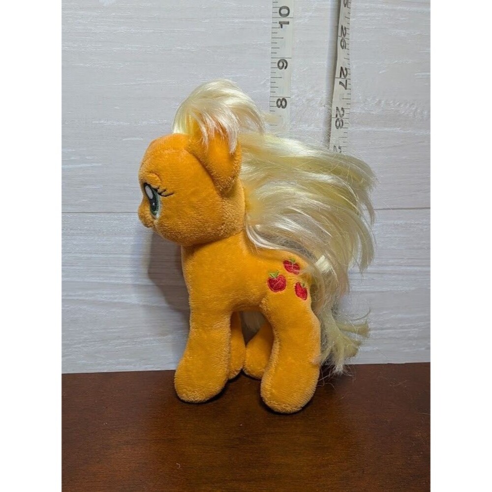 Ty My Little Pony APPLEJACK Plush Beanie Baby 2014 7  Sparkling Eyes RARE Hasbro
